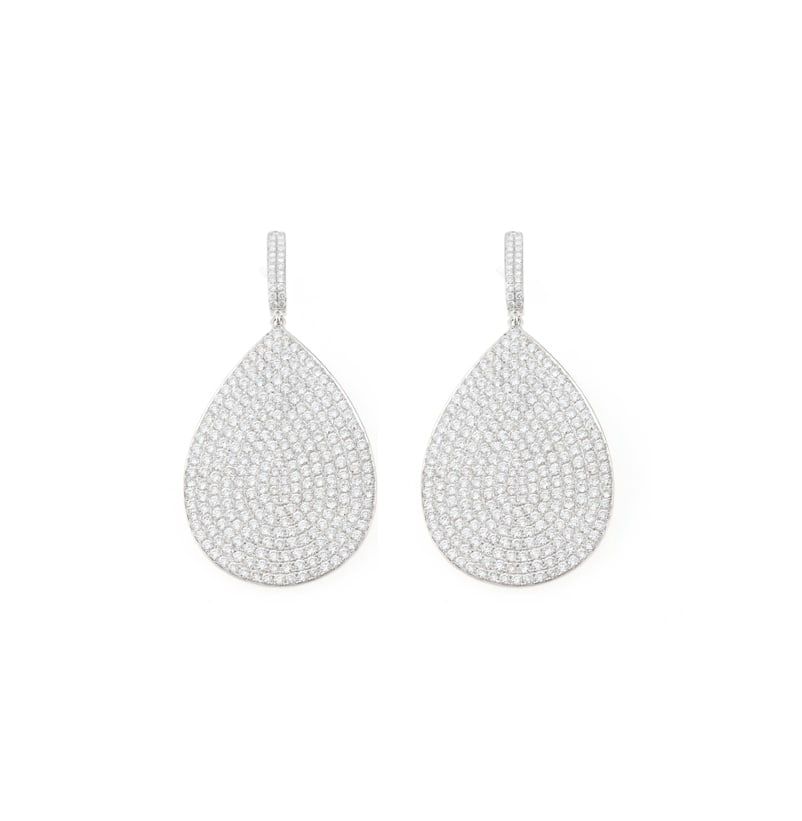 Pavé diamond teardrop earrings